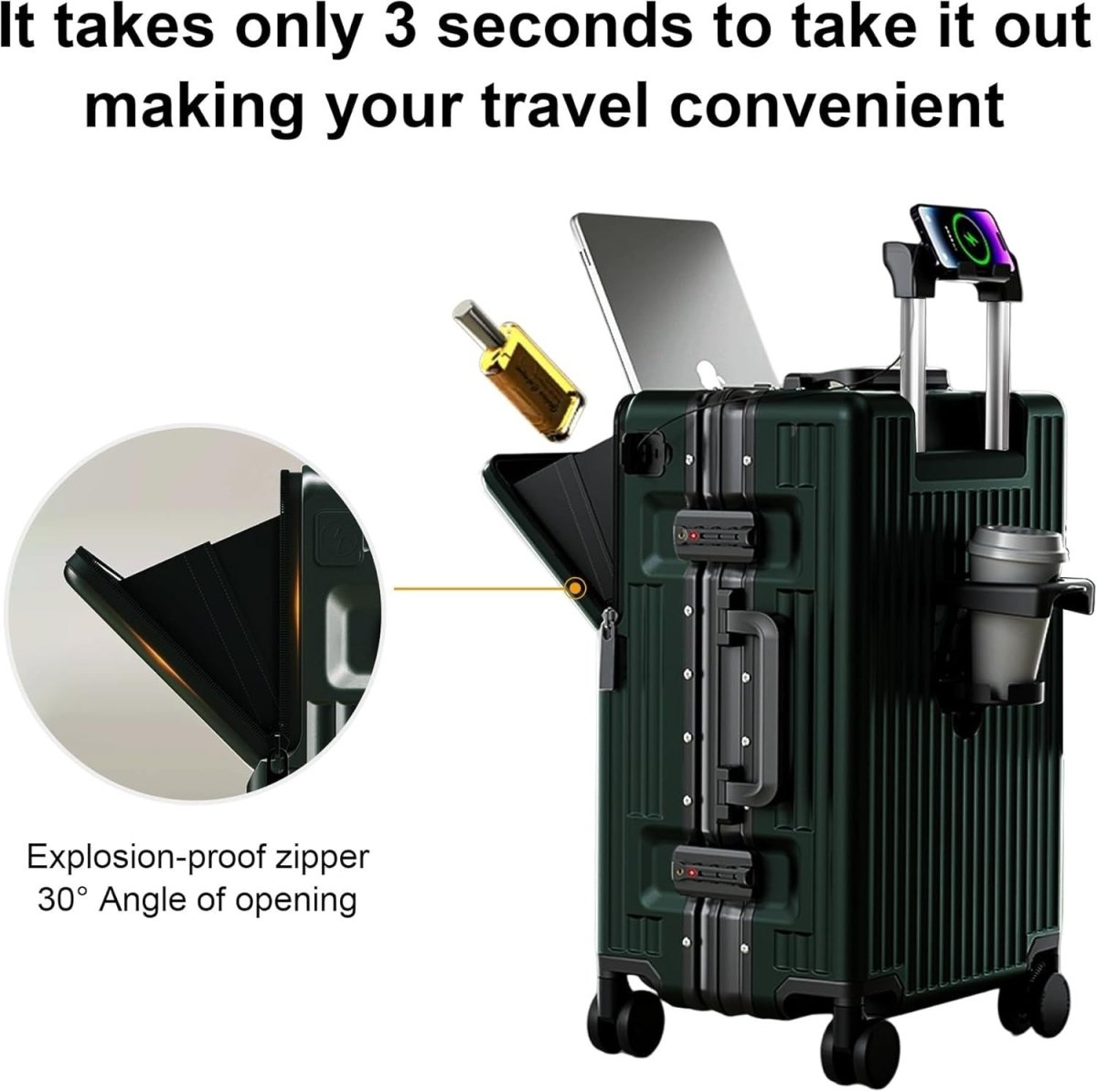 26 Inch Large Suitcase Airline Approved PC Hard Shell TSA Lock Spinner - Kwikley