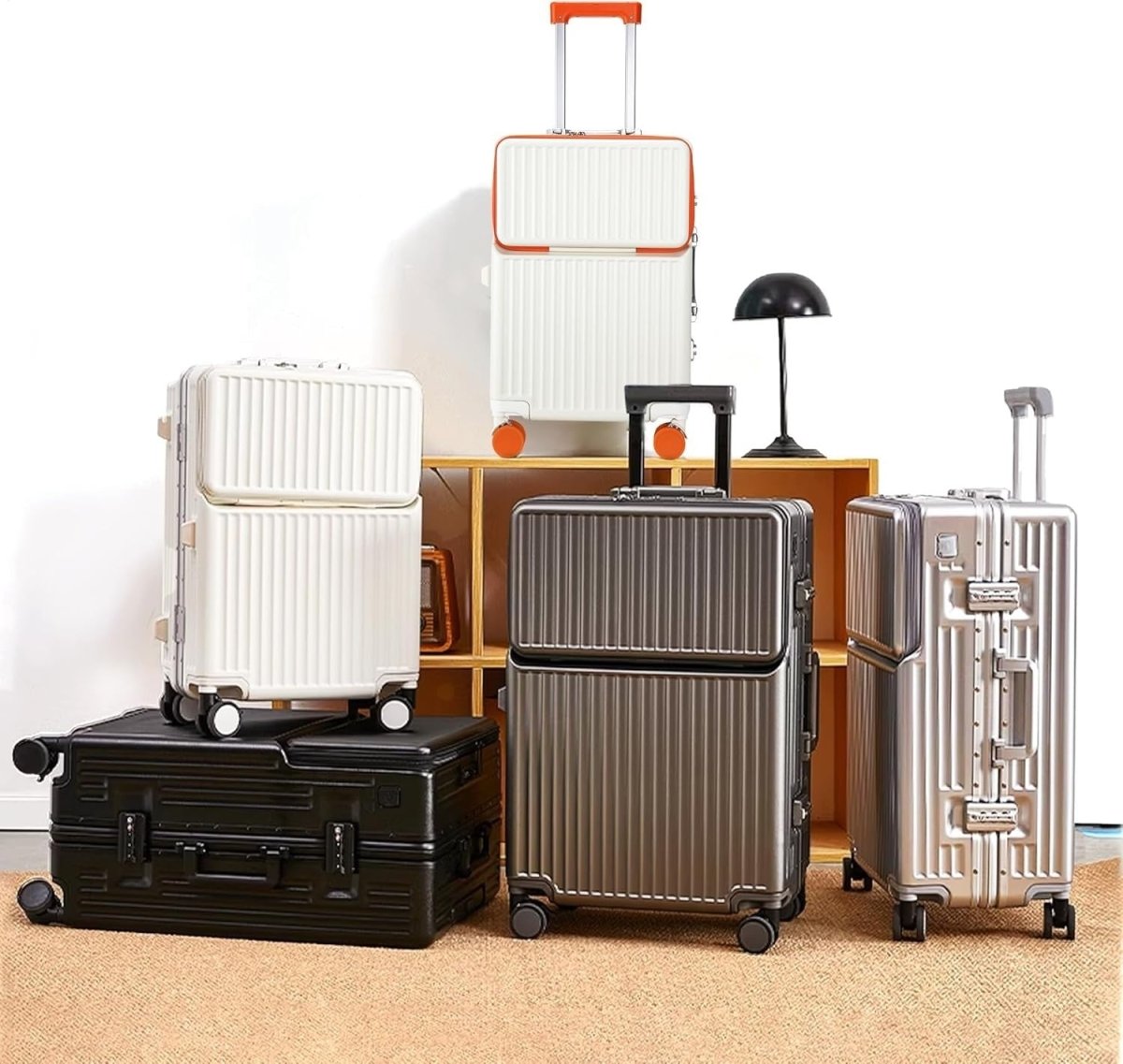 26 Inch Large Travel Suitcase PC Hard Shell Aluminium Frame TSA 360 Wheels - Kwikley