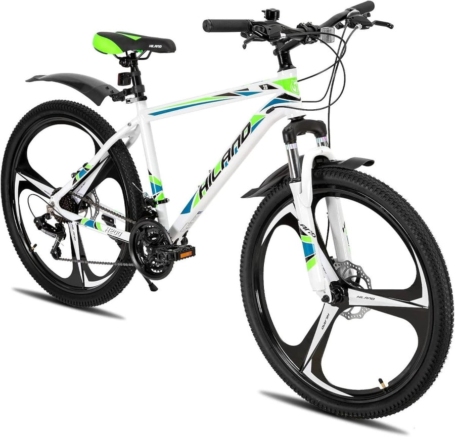 26" Mountain Bike 21-Speed Disc Brake Aluminum Frame MTB for Adults - Kwikley