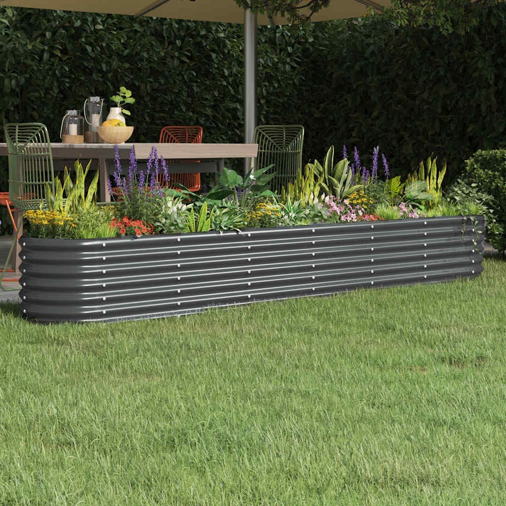 260cm Metal Raised Garden Bed Steel Planter Outdoor Vegetable - Kwikley
