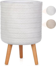 26cm Indoor Plant Pot with Legs Large Modern Planter Cover 15L - Kwikley