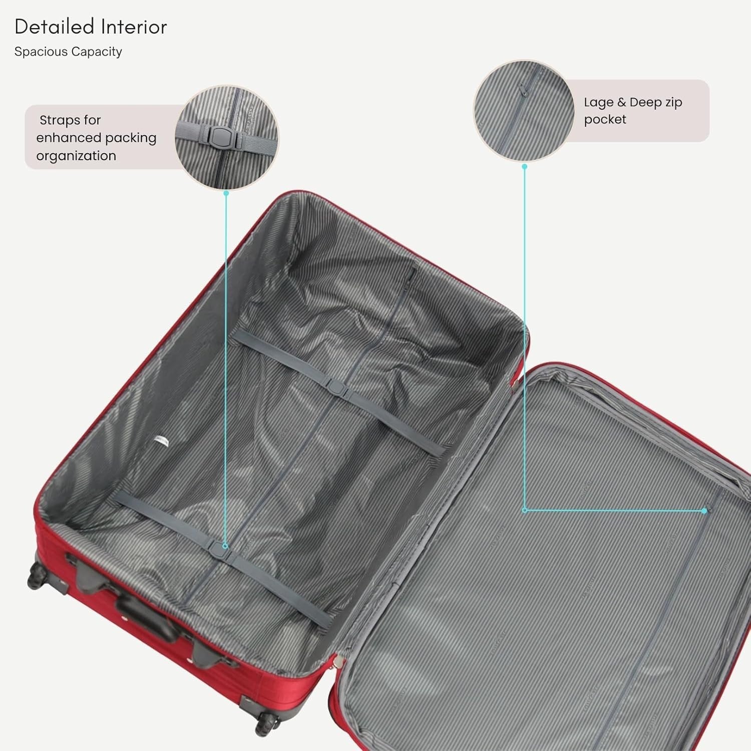 29” Extra Large Soft Suitcase Expandable Lightweight Check In Luggage 92L - Kwikley