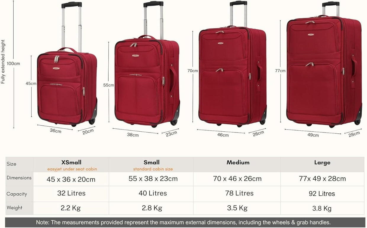 29” Extra Large Soft Suitcase Expandable Lightweight Check In Luggage 92L - Kwikley