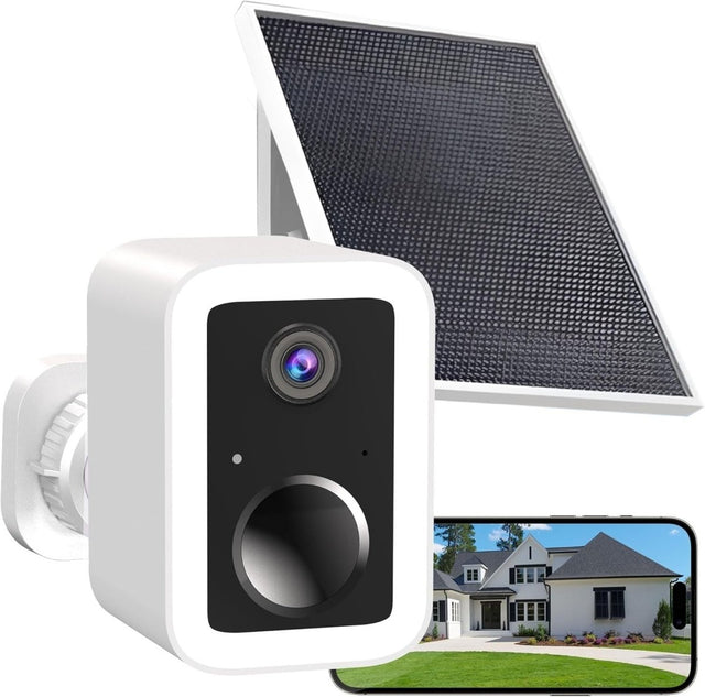 2K Solar Security Camera Outdoor Wireless 5GHz WiFi Color Vision