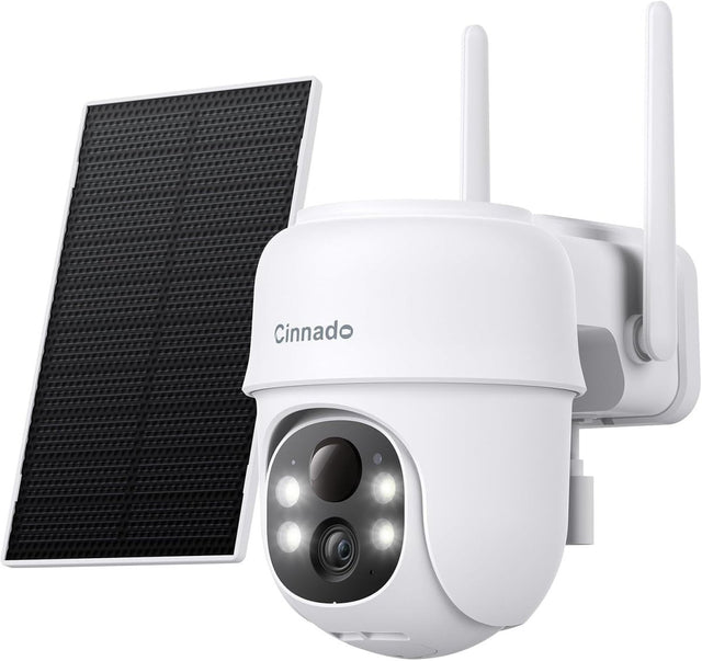 2K Solar Security Camera Wireless Outdoor PTZ Color Night Vision