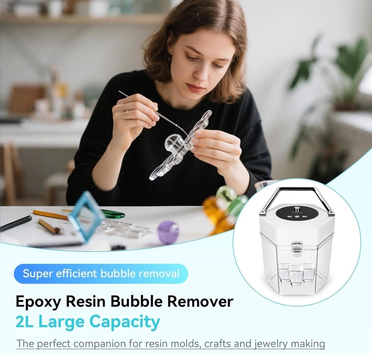 2L Resin Bubble Remover Vacuum Chamber 95kPa Epoxy Degassing Machine - Kwikley
