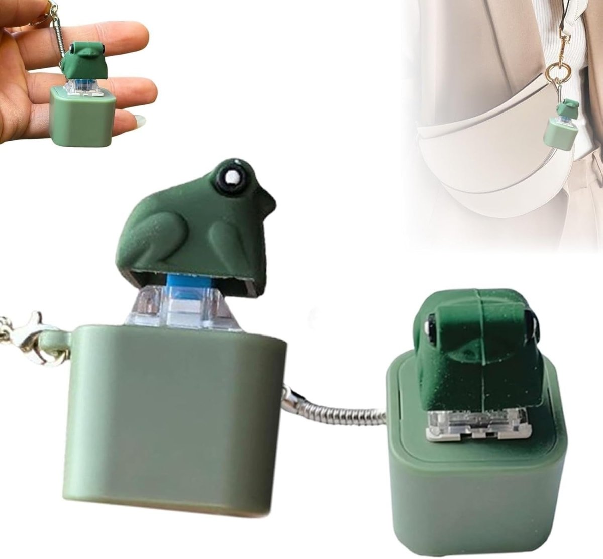 2pcs Frog Clicker Fidget Keychain LED Sound Stress Relief Toy - Kwikley