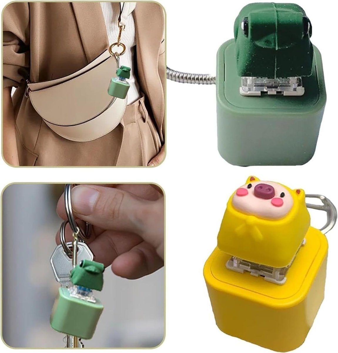 2pcs Frog Clicker Fidget Keychain LED Sound Stress Relief Toy - Kwikley