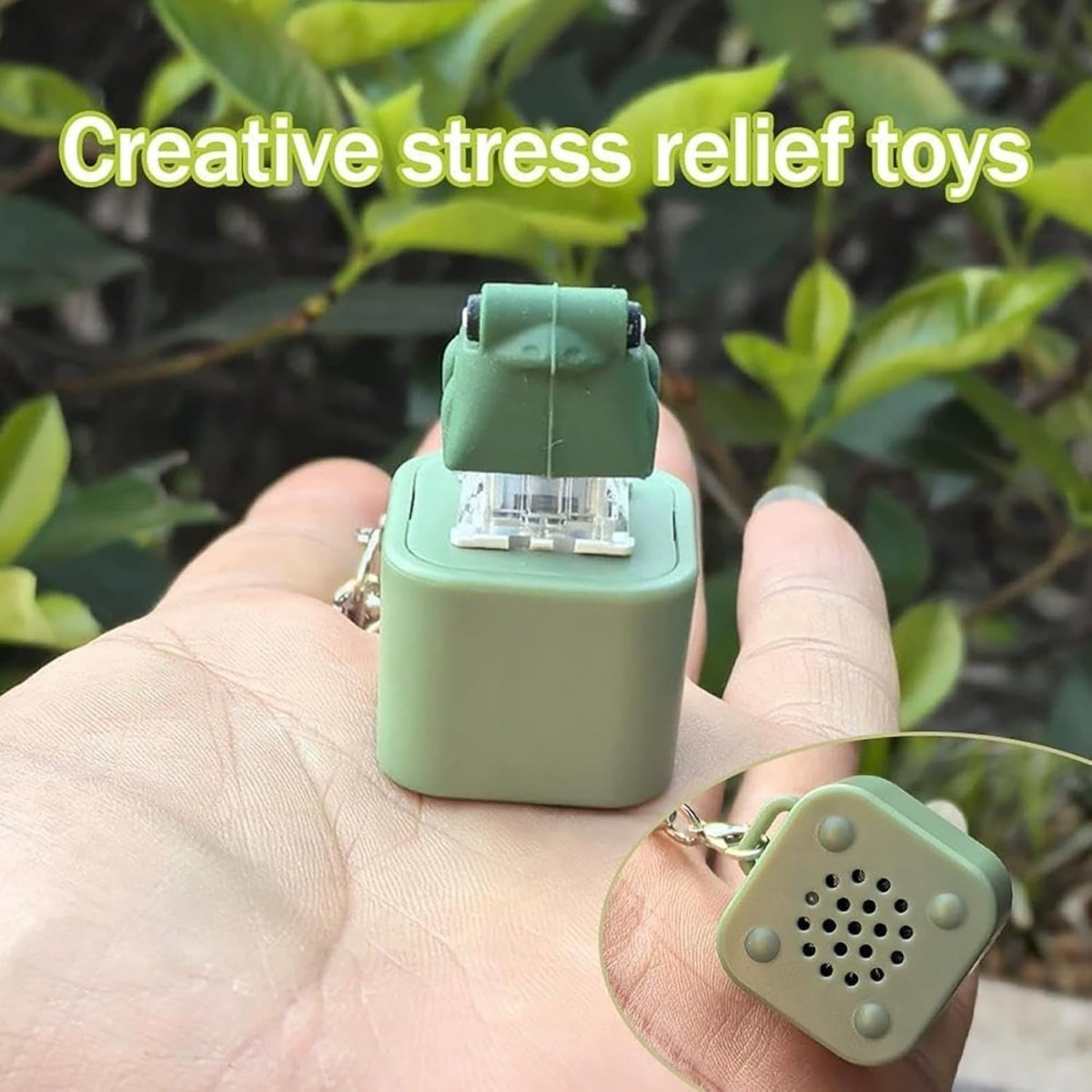 2pcs Frog Clicker Fidget Keychain LED Sound Stress Relief Toy - Kwikley