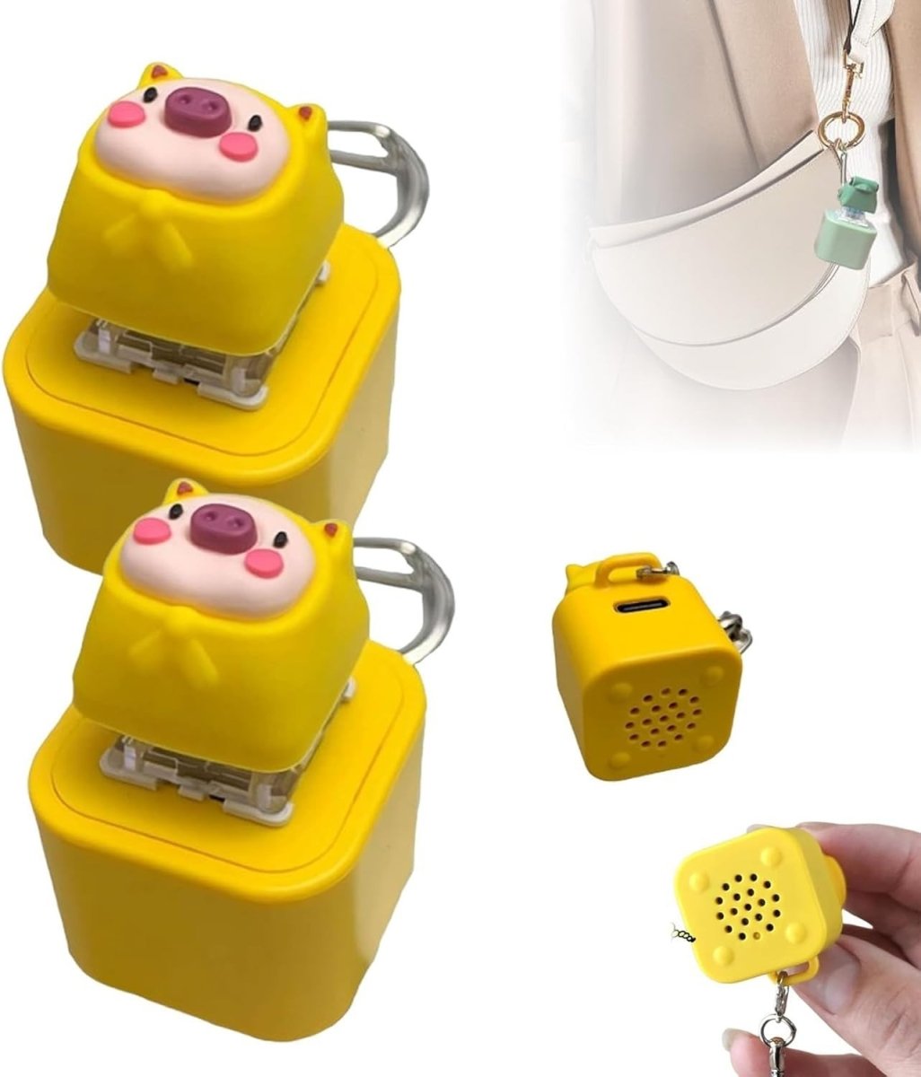 2pcs Yellow Frog Clicker Fidget Keychain LED Sound Stress Toy - Kwikley