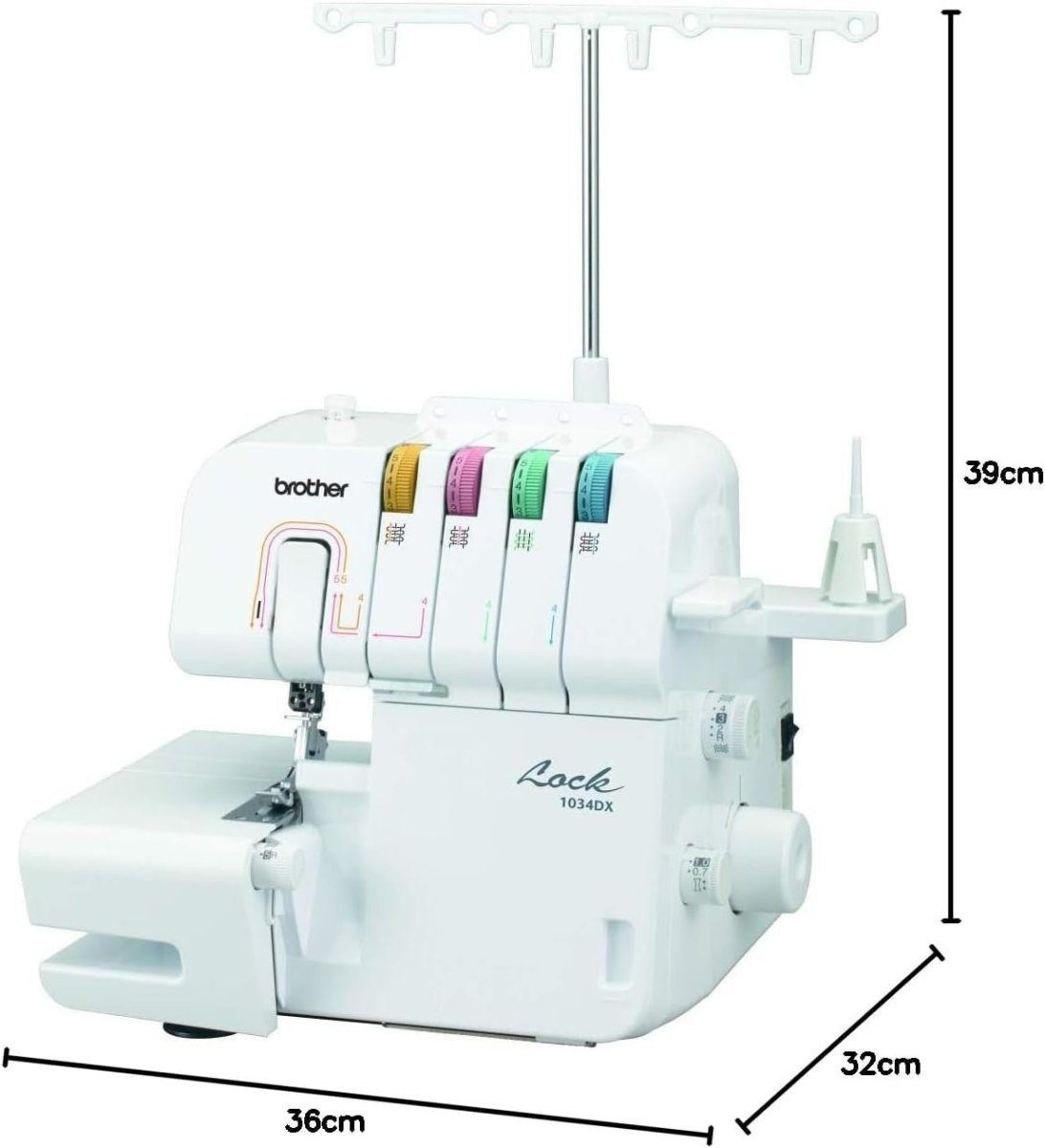 3 4 Thread Overlocker Sewing Machine Differential Feed Free Arm White - Kwikley