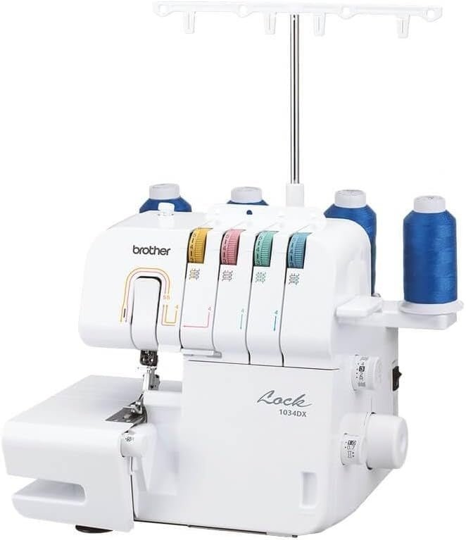 3 4 Thread Overlocker Sewing Machine Differential Feed Free Arm White - Kwikley