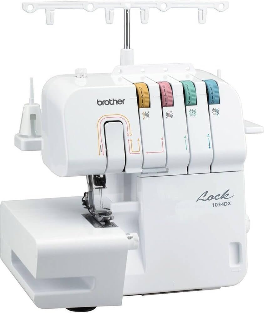 3 4 Thread Overlocker Sewing Machine Differential Feed Free Arm White - Kwikley