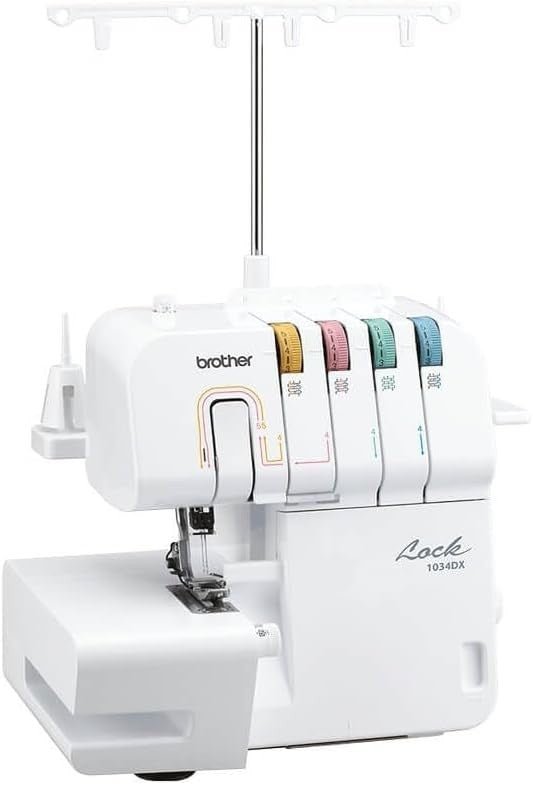 3 4 Thread Overlocker Sewing Machine Differential Feed Free Arm White - Kwikley