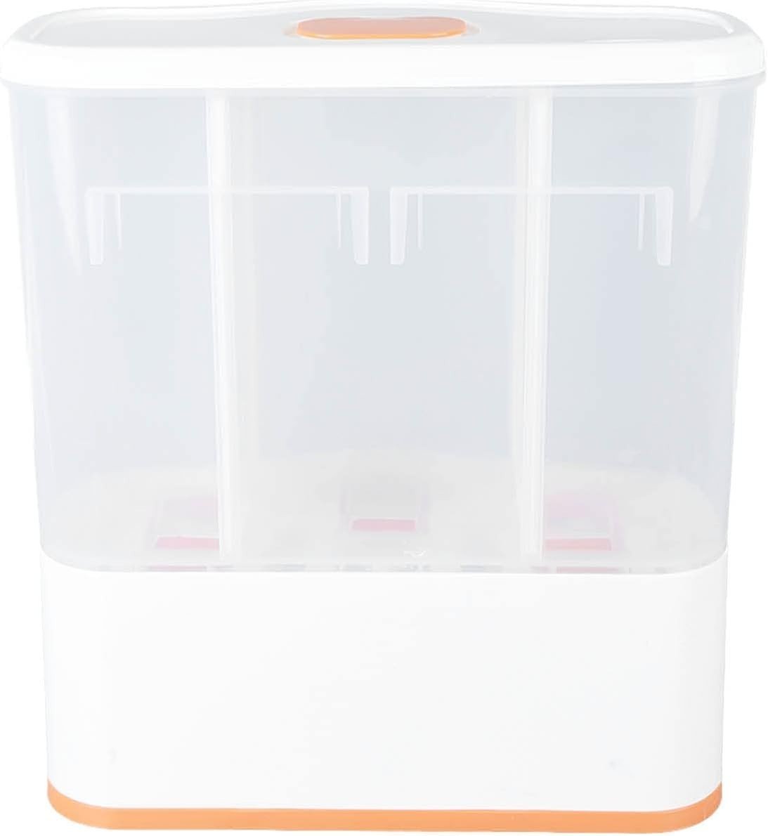 3 Grid Grain Dispenser Box 6L Rice Storage Container Clear Window - Kwikley