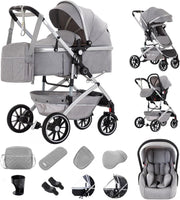 3 in 1 Baby Pram City Stroller Travel System One Click Fold Newborn Toddler - Kwikley