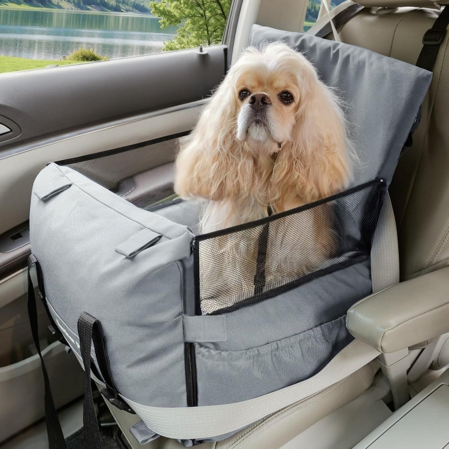 3 in 1 Dog Booster Car Seat Memory Foam Travel Bed Washable 14kg - Kwikley