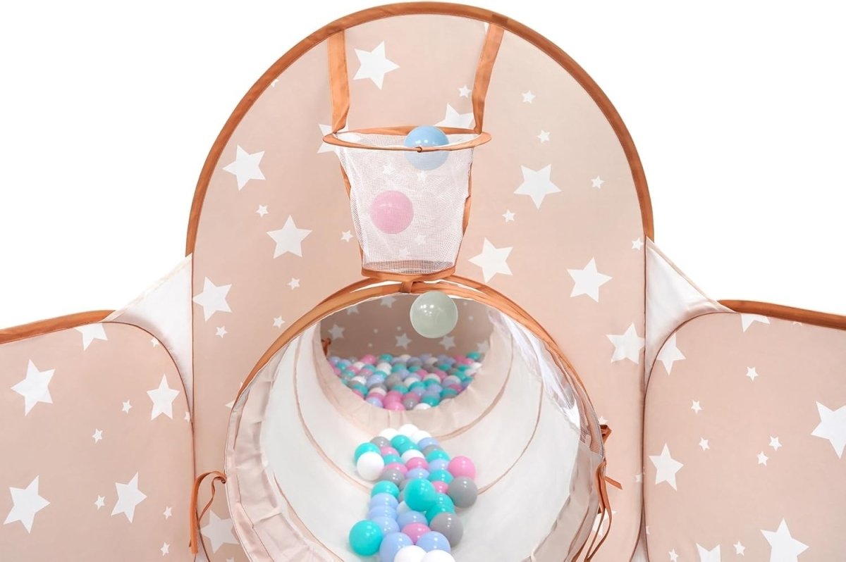 3 in 1 Kids Pop Up Play Tent Tunnel Ball Pit Indoor Outdoor - Kwikley