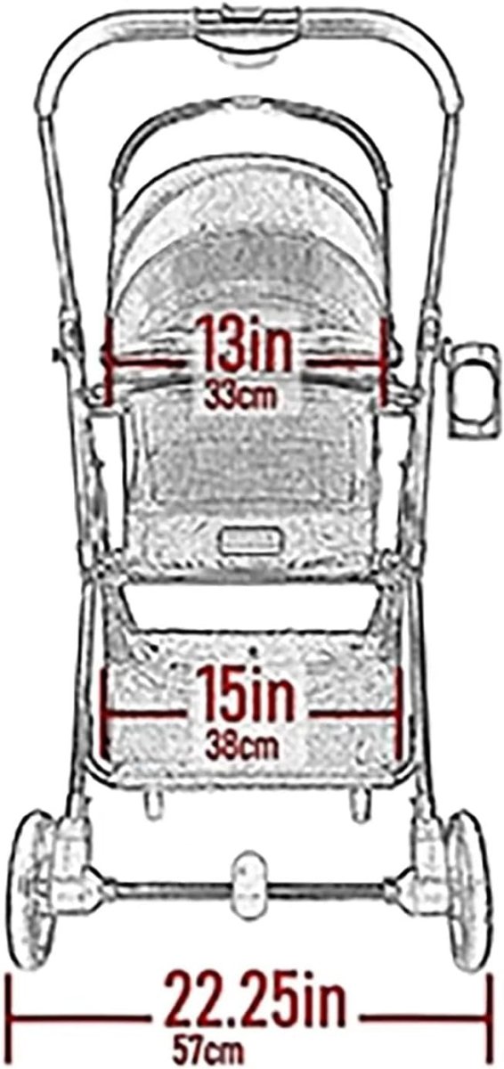 3 in 1 Pet Travel System Stroller Carrier Car Seat Small Dog Cat Pram - Kwikley