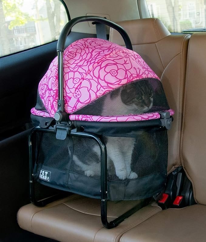 3 in 1 Pet Travel System Stroller Carrier Car Seat Small Dog Cat Pushchair - Kwikley
