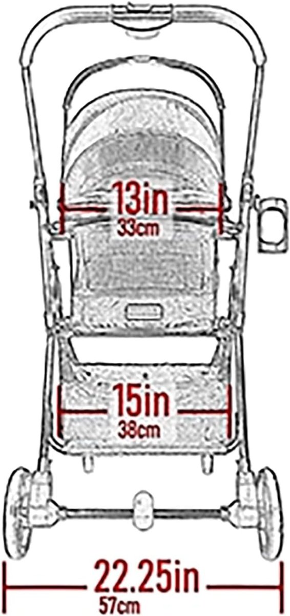 3 in 1 Pet Travel System Stroller Carrier Car Seat Small Dog Cat Pushchair - Kwikley