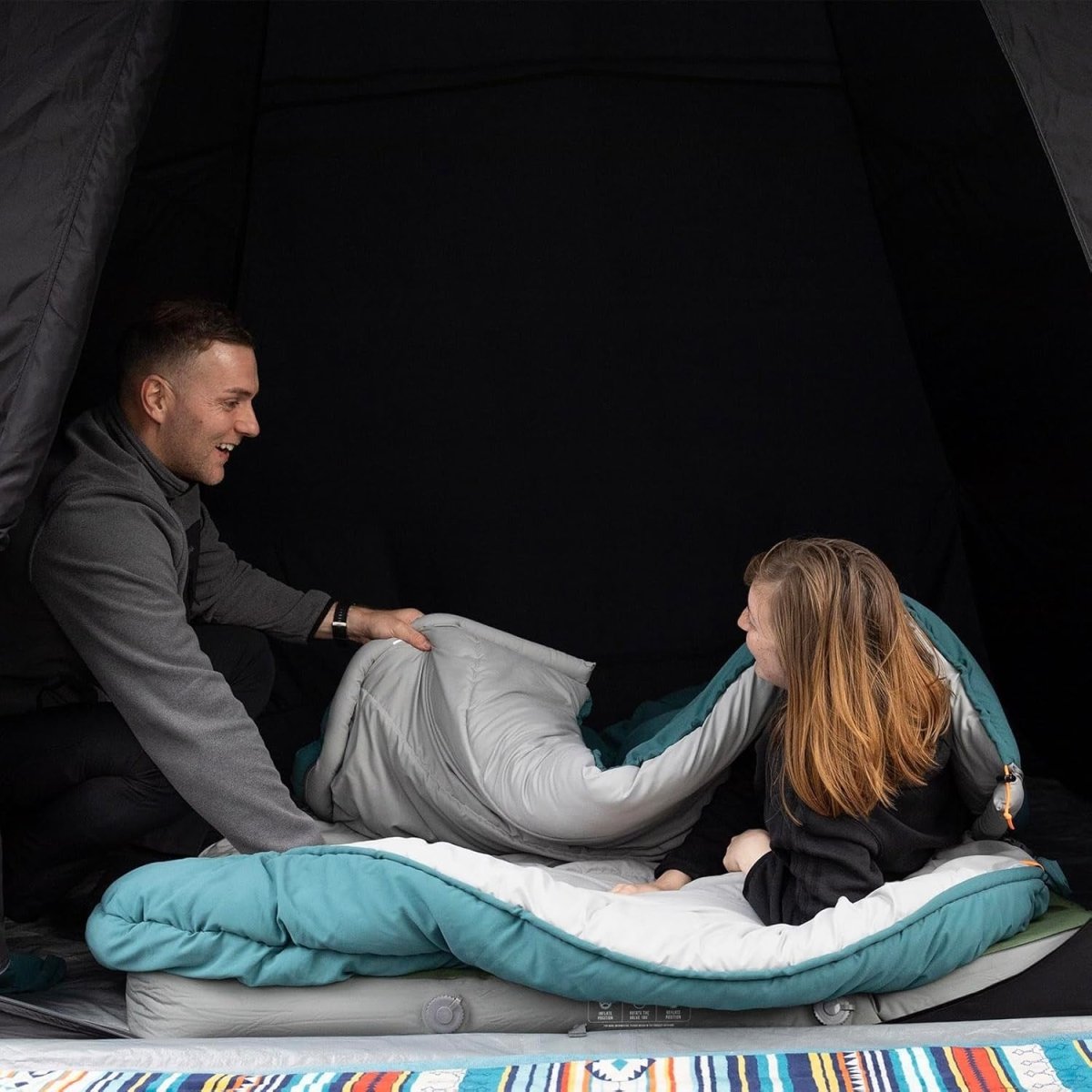 3 Man Airbeam Inflatable Teepee Tent 3000mm Waterproof - Kwikley