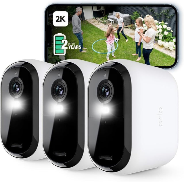 3 Pack 2K Wireless Security Cameras XL Battery Outdoor Night Vision