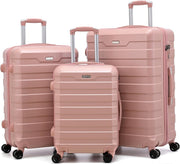 3 Piece Luggage Set Cabin Medium Large Hard Shell PC Spinner TSA Lock - Kwikley