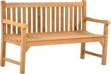 3 Seater Teak Wooden Garden Bench 150cm Patio Park Bench Seat