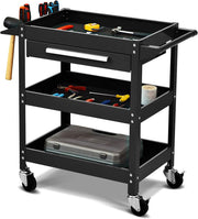 3 Tier Tool Trolley Rolling Workstation Heavy Duty Cart - Kwikley