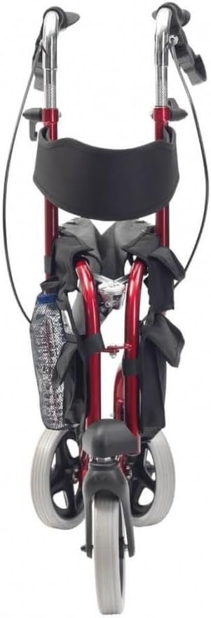 3 Wheel Rollator Walker Seat Lightweight Folding Mobility Aid Brakes - Kwikley