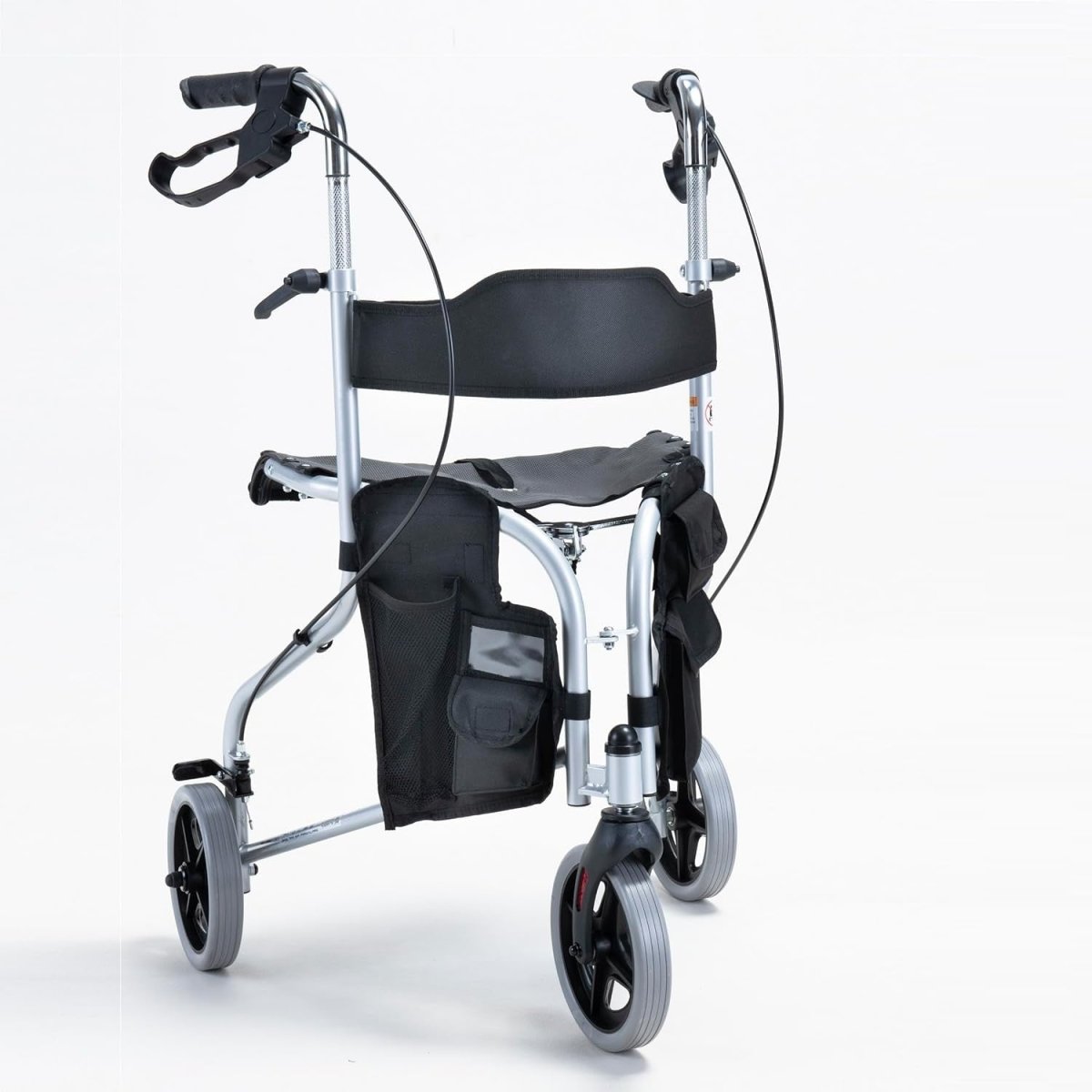 3 Wheel Rollator Walker with Seat Lightweight Folding Mobility Brakes - Kwikley