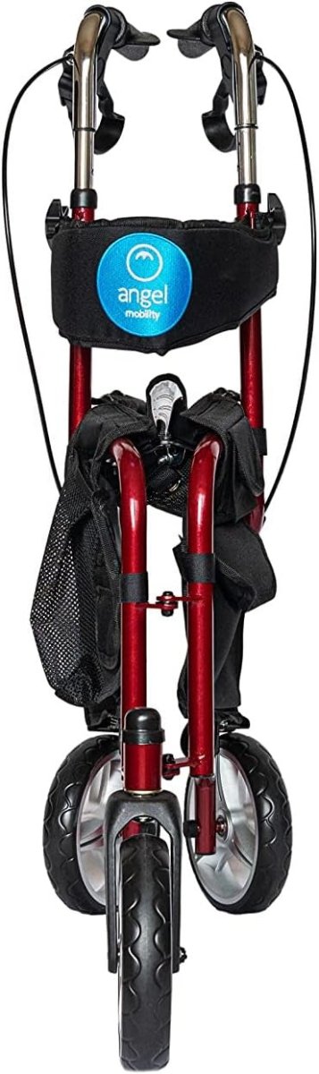 3 Wheel Rollator Walker with Seat Ultralight Folding Mobility Aid Brakes - Kwikley