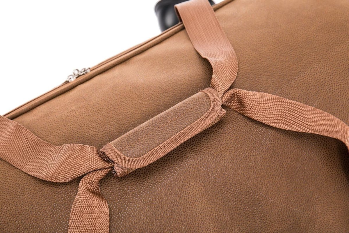 30 Inch Large Suitcase 100L Lightweight Faux Leather Travel Trolley Wheels - Kwikley