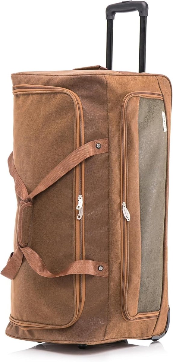 30 Inch Large Suitcase 100L Lightweight Faux Leather Travel Trolley Wheels - Kwikley