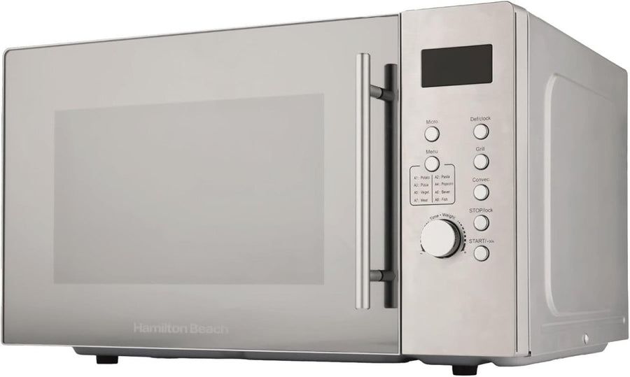 30L 3100W Combination Microwave with Grill & 8 Presets, Silver - Kwikley