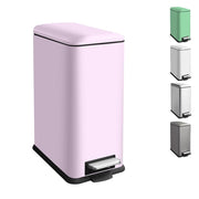 30L Kitchen Pedal Bin Soft Close Stainless Steel Pink - Kwikley