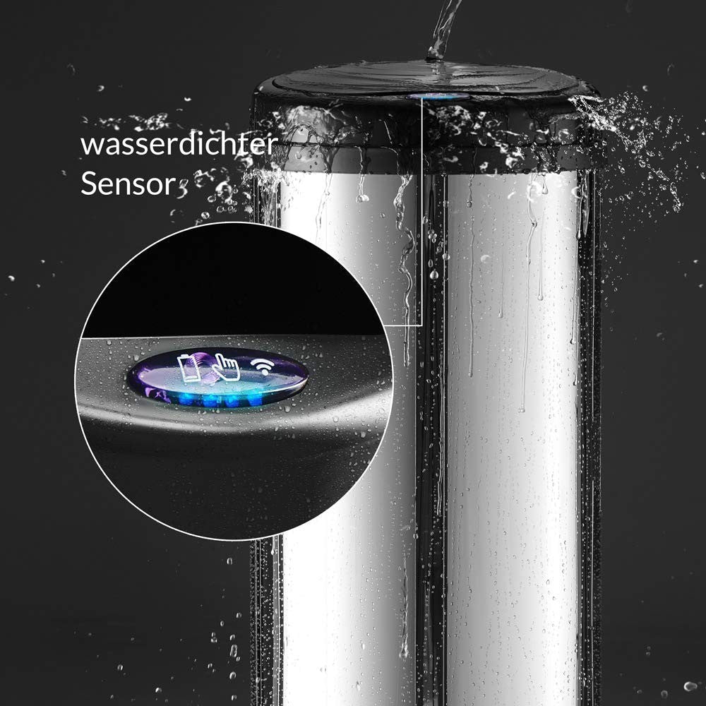 30L Touchless Kitchen Trash Can Stainless Steel Motion Sensor Bin - Kwikley