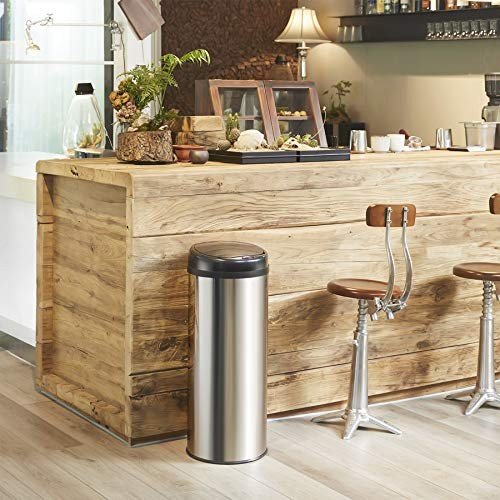 30L Touchless Kitchen Trash Can Stainless Steel Motion Sensor Bin - Kwikley