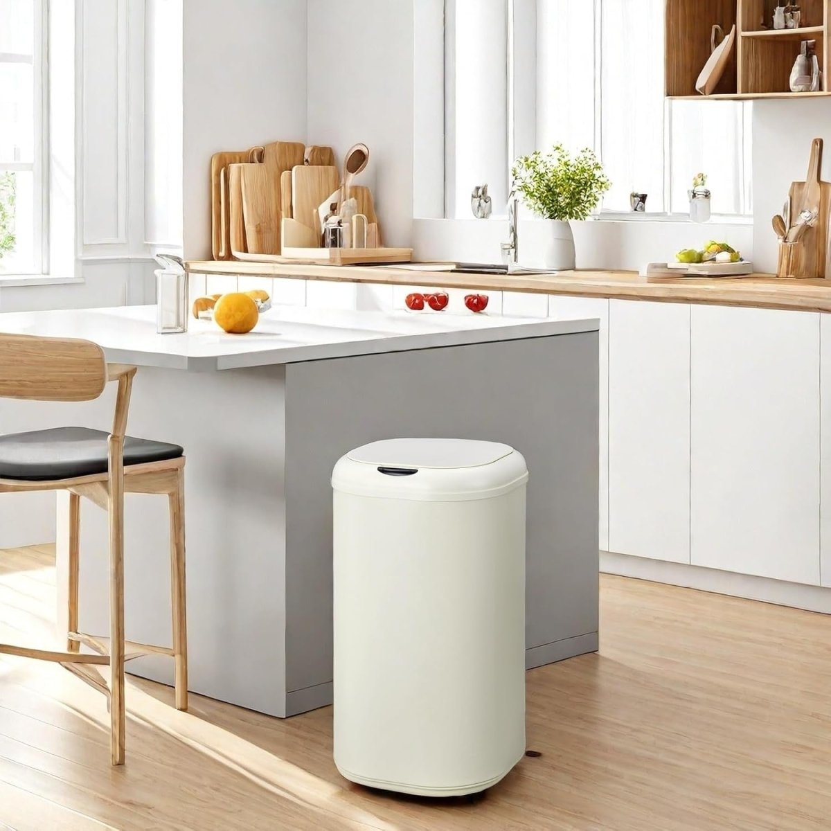 30L Touchless Motion Sensor Trash Can Stainless Steel Kitchen Bin - Kwikley