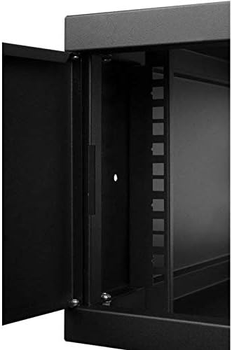 4U 19 Inch Rack Cabinet 450mm Black Glass Door Steel