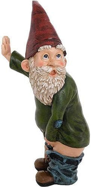 Funny Peeing Garden Gnome Statue Naughty Resin Outdoor Decor