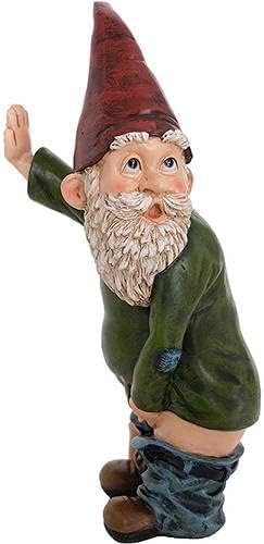 Funny Peeing Garden Gnome Statue Naughty Resin Outdoor Decor