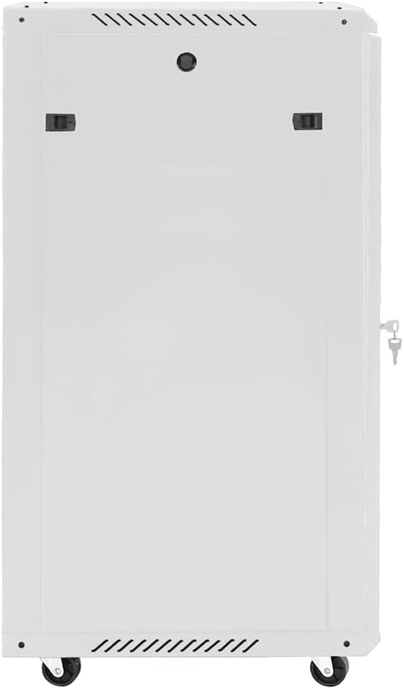 15U Grey Network Cabinet 19 Inch Lockable Glass Door
