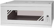 4U 19 Inch Rack Cabinet 450mm Glass Door Grey Steel