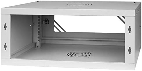 4U 19 Inch Rack Cabinet 450mm Glass Door Grey Steel