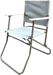 Lightweight Folding Camping Chair Canvas Seat Metal Frame