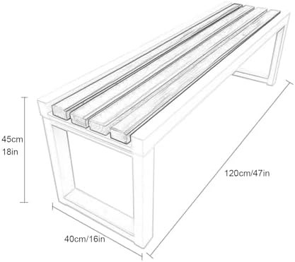 All Weather Garden Bench Outdoor Patio Park Seat 660lb Capacity 120cm