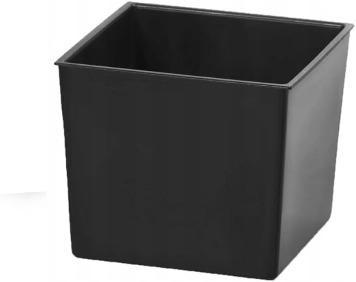 Set of 2 Tall Square Planters Anthracite Modern Indoor Outdoor Pots