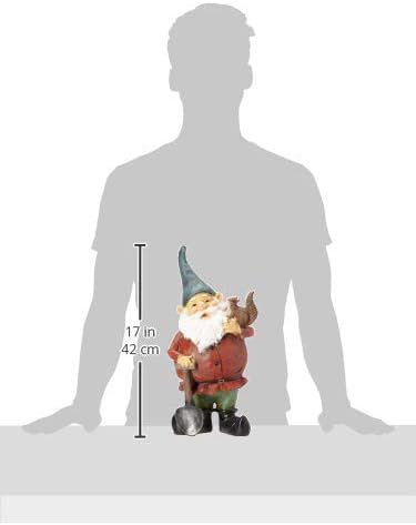 Funny Garden Gnome Statue Large Resin Outdoor Lawn Decor 43cm